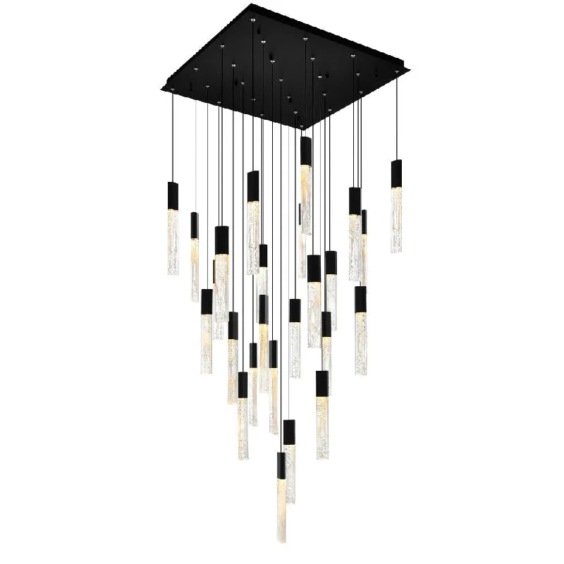 Oversized Chandeliers as a Statement Piece in Living RoomsOversized Chandeliers as a Statement Piece in Living RoomsGreta Integrated LED Black Chandelier