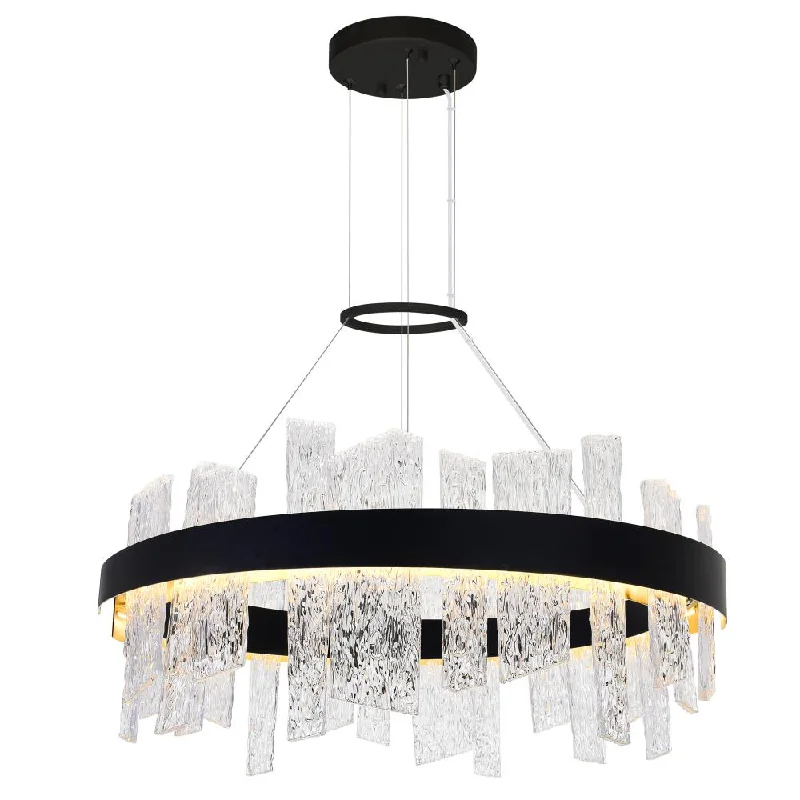 Industrial Iron Chandeliers for Loft - Inspired SpacesIndustrial Iron Chandeliers for Loft - Inspired SpacesGuadiana 32 in LED Black Chandelier