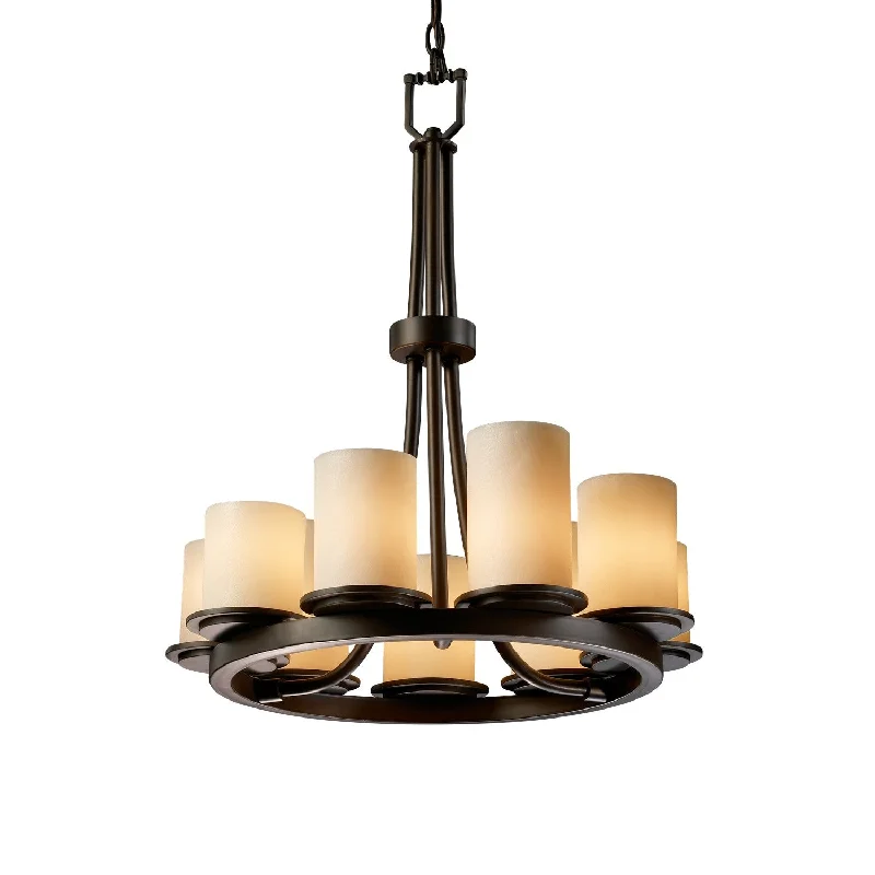 Chandeliers with Colored Glass for a Splash of ColorChandeliers with Colored Glass for a Splash of ColorCandleAria LED Chandelier