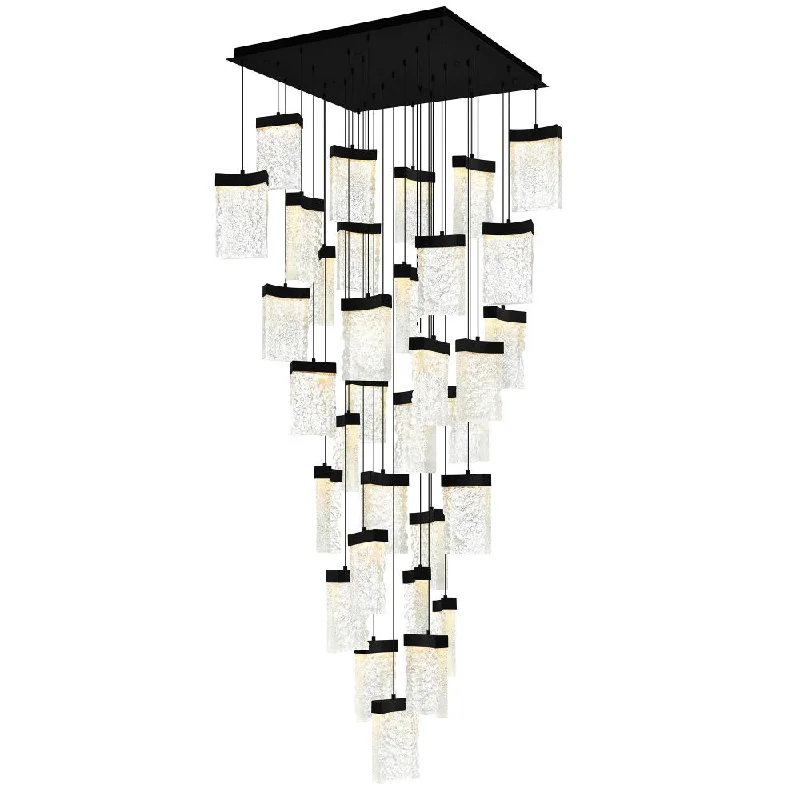 Mid - Century Modern Chandeliers for Vintage AppealMid - Century Modern Chandeliers for Vintage AppealLava Integrated LED Black Chandelier