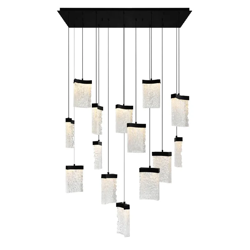Chandeliers with Candle - Style Bulbs for a Classic AestheticChandeliers with Candle - Style Bulbs for a Classic AestheticLava Integrated LED Black Chandelier