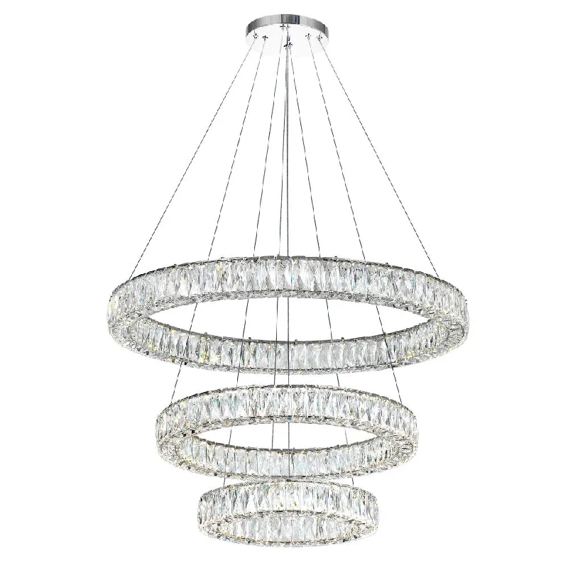 Chandeliers with Metal Frames in Black FinishChandeliers with Metal Frames in Black FinishMadeline LED Chandelier With Chrome Finish