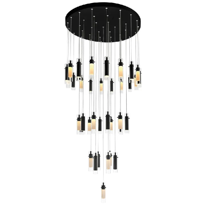 Chandeliers for High Ceilings to Fill Vertical SpaceChandeliers for High Ceilings to Fill Vertical SpaceOlinda LED Integrated Black Chandelier
