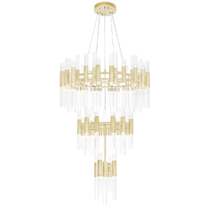 Industrial Iron Chandeliers for Loft - Inspired SpacesIndustrial Iron Chandeliers for Loft - Inspired SpacesOrgue 123 Light Chandelier With Satin Gold Finish