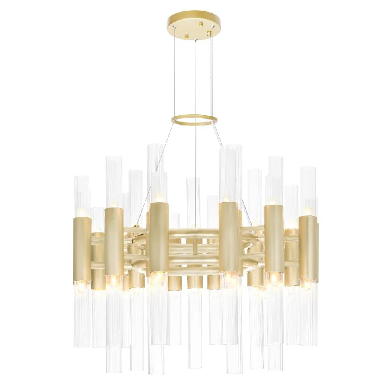 Mid - Century Modern Chandeliers for Vintage AppealMid - Century Modern Chandeliers for Vintage AppealOrgue 42 Light Chandelier With Satin Gold Finish