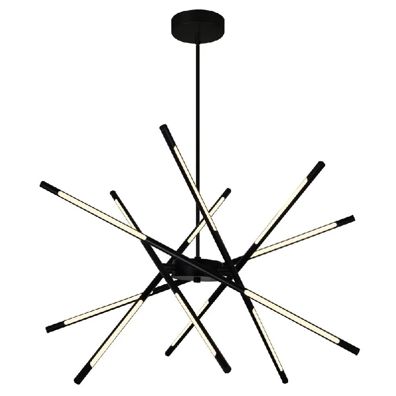 Chandeliers with Adjustable Height for Custom InstallationChandeliers with Adjustable Height for Custom InstallationOskil LED Integrated Chandelier With Black Finish