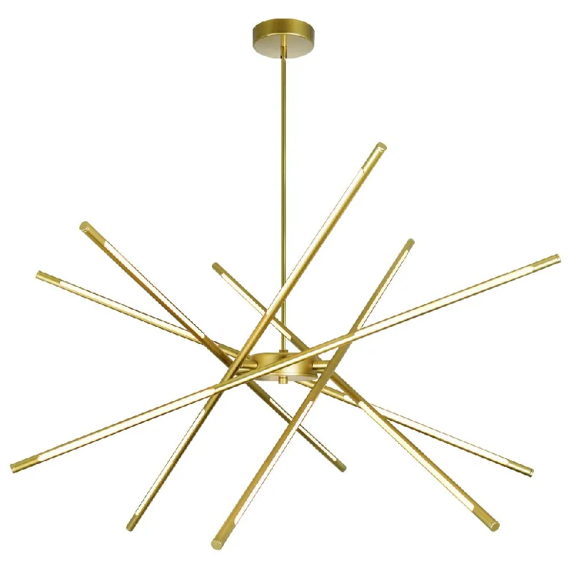 Chandeliers with Metal Frames in Copper FinishChandeliers with Metal Frames in Copper FinishOskil LED Integrated Chandelier With Satin Gold Finish