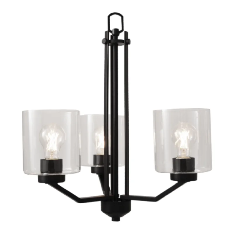 Chandeliers with Metal Frames in Gold FinishChandeliers with Metal Frames in Gold FinishPiper 3 Light Black Chandelier