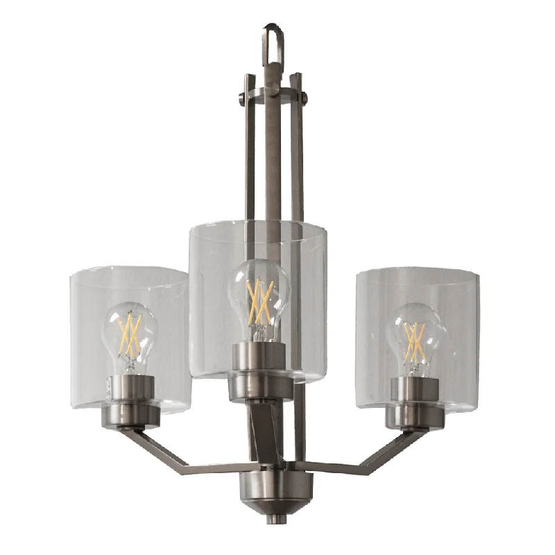 Ceiling - Mounted Chandeliers for Standard CeilingsCeiling - Mounted Chandeliers for Standard CeilingsPiper 3 Light Nickel Chandelier