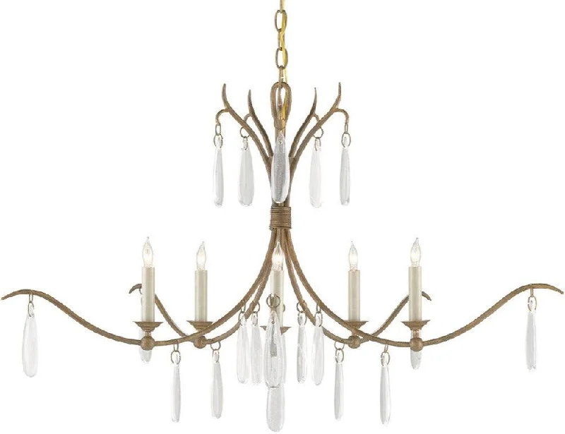 Minimalist Chandeliers for Sleek and Simple InteriorsMinimalist Chandeliers for Sleek and Simple InteriorsRock Crystal Gold Candlelit Chandelier