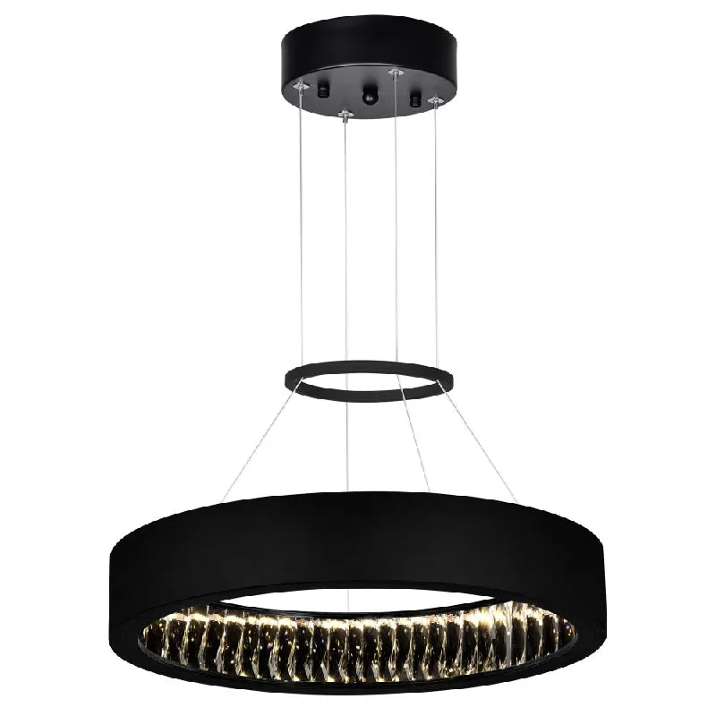 Chandeliers with Metal Frames in Bronze FinishChandeliers with Metal Frames in Bronze FinishRosalina LED Chandelier With Matte Black Finish