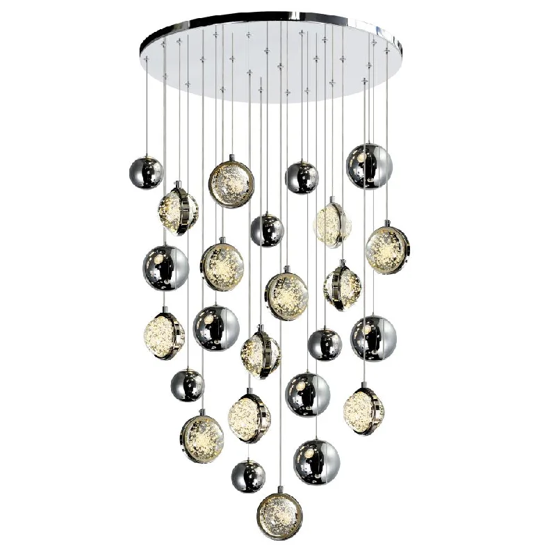 Traditional Brass Chandeliers for Classic InteriorsTraditional Brass Chandeliers for Classic InteriorsSalvador 24 in LED Integrated Polished Nickel Chandelier