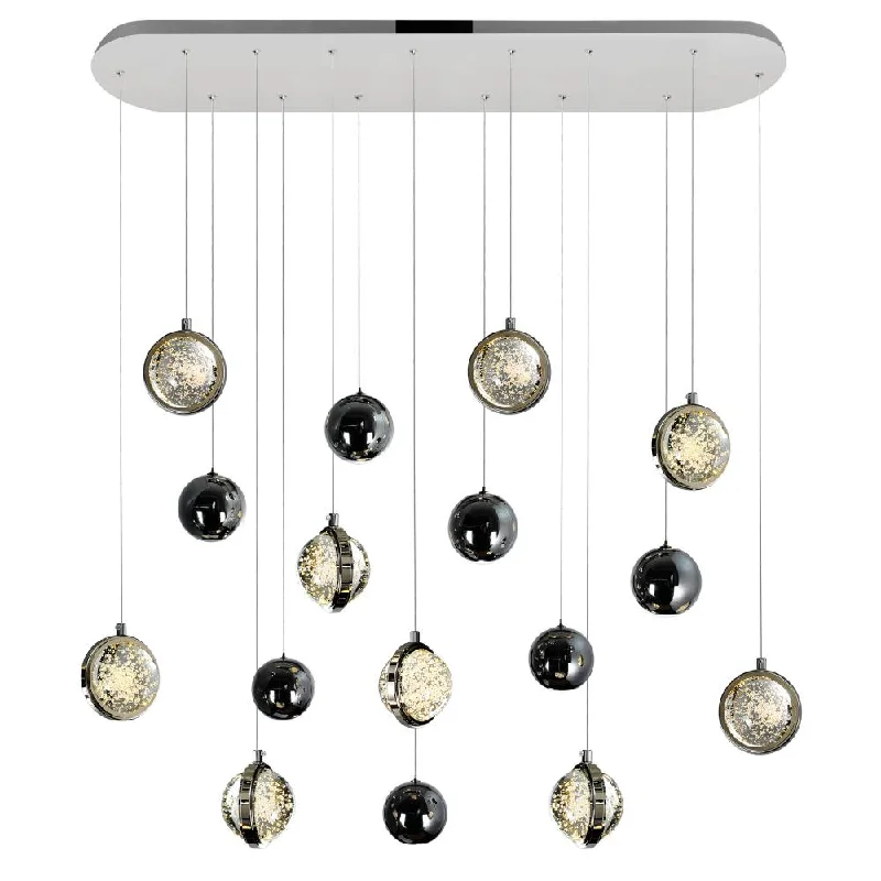 Chandeliers with Adjustable Arms for Directional LightingChandeliers with Adjustable Arms for Directional LightingSalvador 40 in LED Integrated Polished Nickel Chandelier
