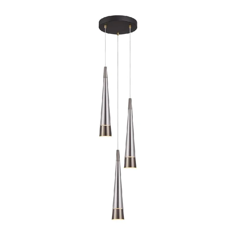 Chandeliers with Metal Frames in Copper FinishChandeliers with Metal Frames in Copper FinishSunnyvale Collection 3-Light Chandelier Pearl Black and Smoke