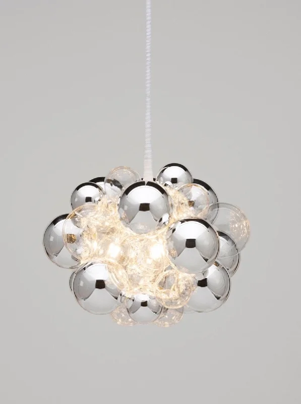 Chandeliers with Frosted Glass for a Softer Light DiffusionChandeliers with Frosted Glass for a Softer Light DiffusionThe Chrome 31 Glass Bubble Chandelier