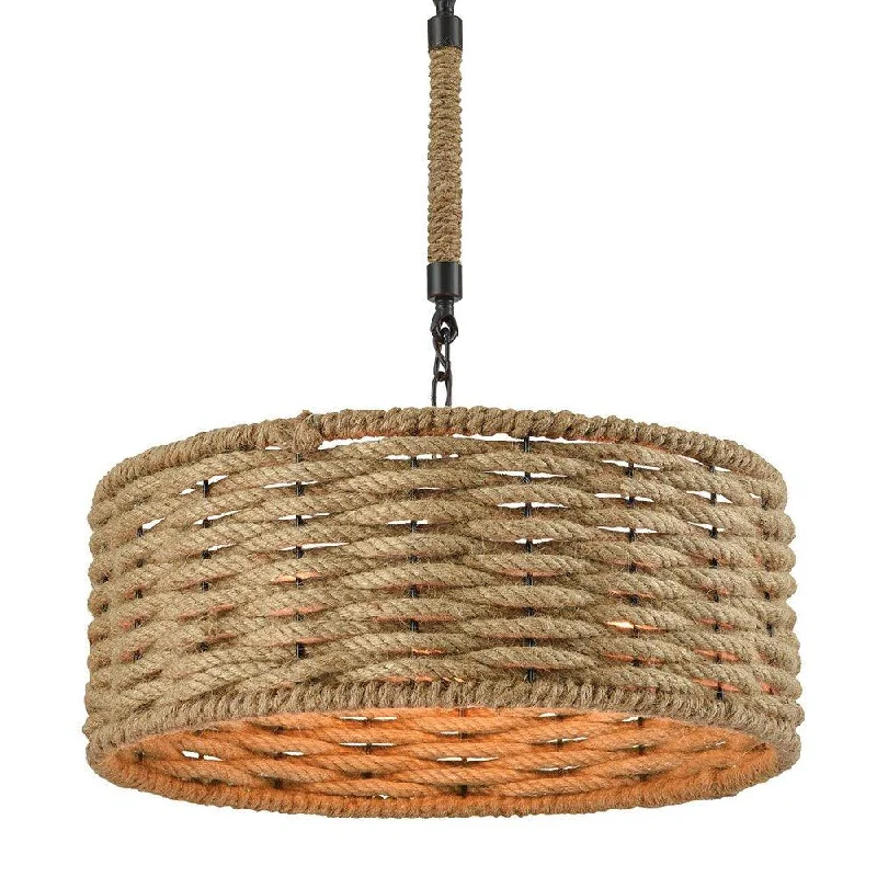 Chandeliers with Candle - Style Bulbs for a Classic AestheticChandeliers with Candle - Style Bulbs for a Classic AestheticWaverly Rope-Wrapped Drum Chandelier