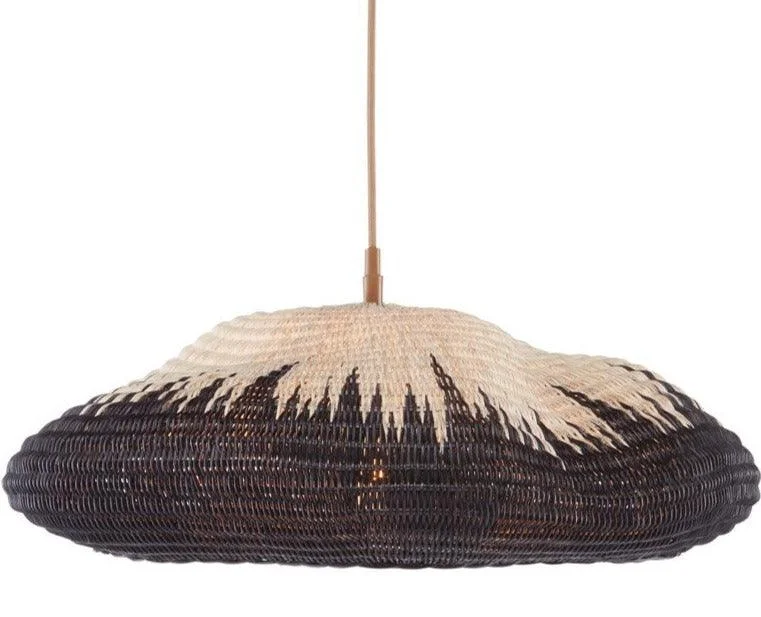 Rustic Wood Chandeliers for Country - Style HousesRustic Wood Chandeliers for Country - Style HousesWicker Beige and Black Saucer Chandelier