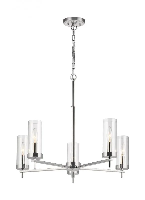 Chandeliers with Metal Frames in Gold FinishChandeliers with Metal Frames in Gold FinishZire Five Light Chandelier