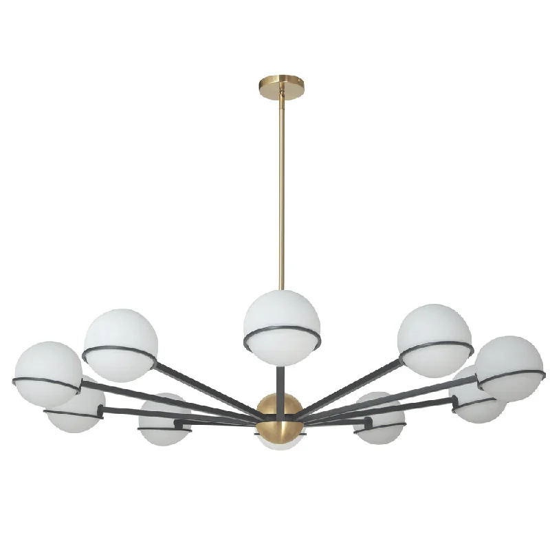 French Country Chandeliers with a Romantic AuraFrench Country Chandeliers with a Romantic Aura10 Lights Halogen Chandelier, MB/AGB with WH Opal Glass