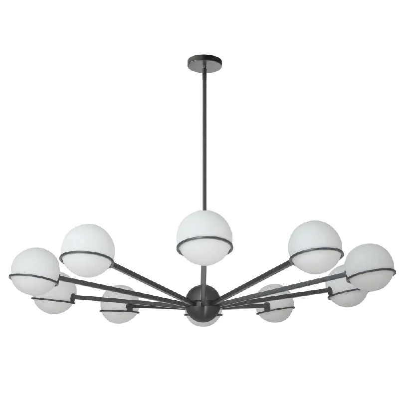 Small Chandeliers for Compact RoomsSmall Chandeliers for Compact Rooms10 Lights Halogen Chandelier, MB with WH Opal Glass