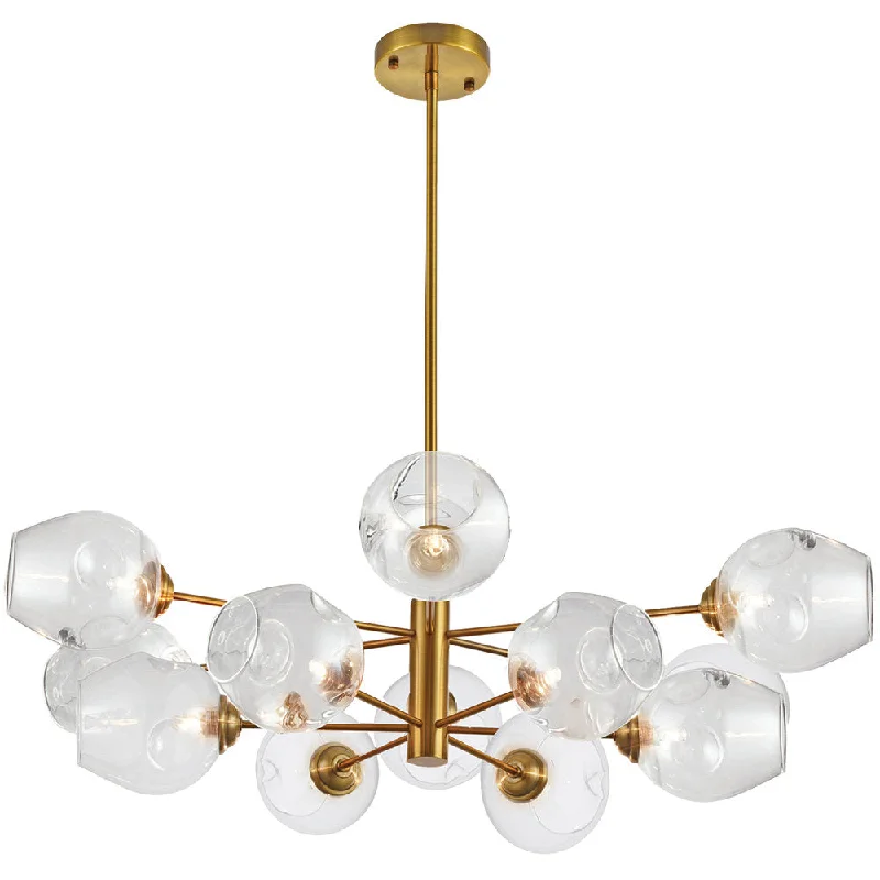Chandeliers with Clear Crystal for a Sparkling EffectChandeliers with Clear Crystal for a Sparkling Effect12 Lights Chandelier, VB with Clear Glass