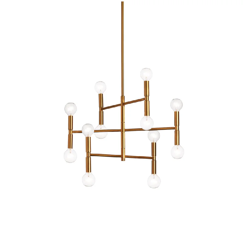 Chandeliers with Metal Frames in Bronze FinishChandeliers with Metal Frames in Bronze Finish12 Lights Chandelier, Vintage Bronze Finish