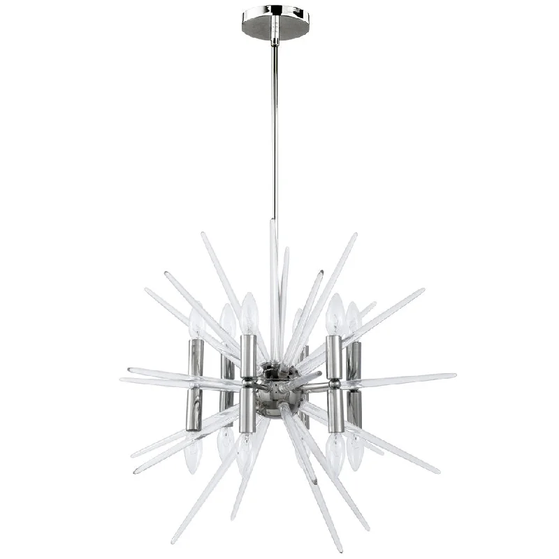 Victorian - Inspired Chandeliers with Ornate DetailsVictorian - Inspired Chandeliers with Ornate Details12 Lights Incandescent Chand, Polished Chrome Finish