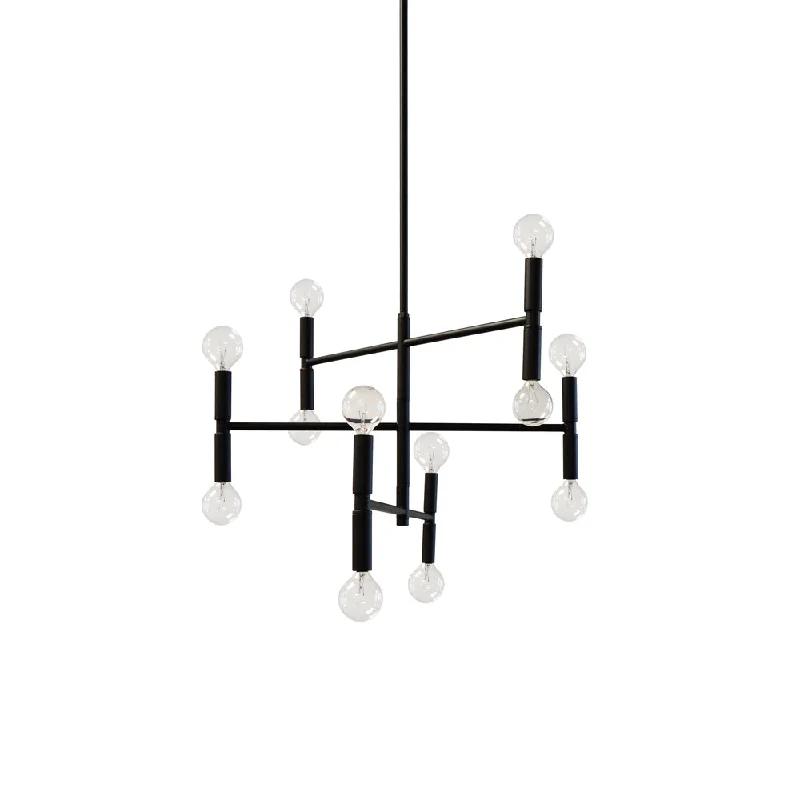 Chandeliers with Pendant Lights for a Stylish LookChandeliers with Pendant Lights for a Stylish Look12 Lights Incandescent Chandelier, Matte Black