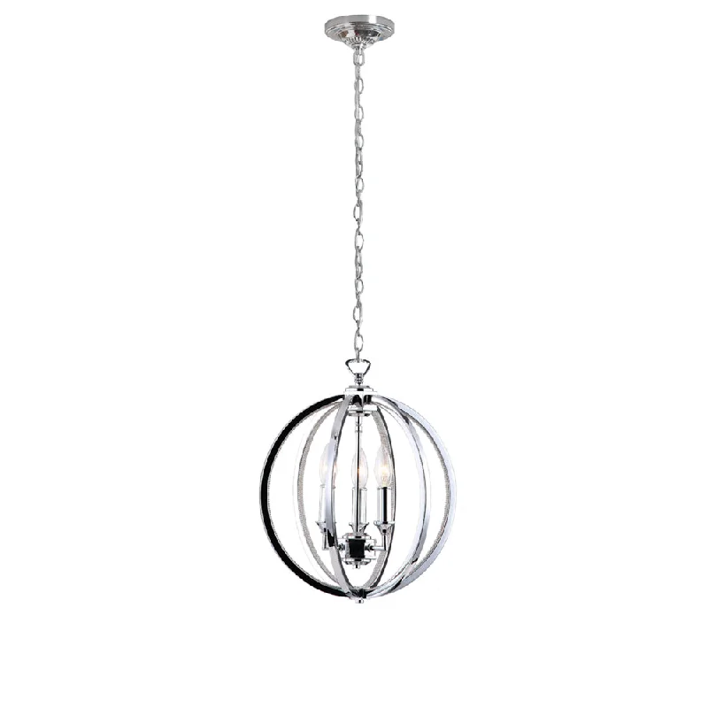 Chandeliers with Clear Crystal for a Sparkling EffectChandeliers with Clear Crystal for a Sparkling Effect3 Lights Chandelier, Polished Chrome w/Jeweled Accents