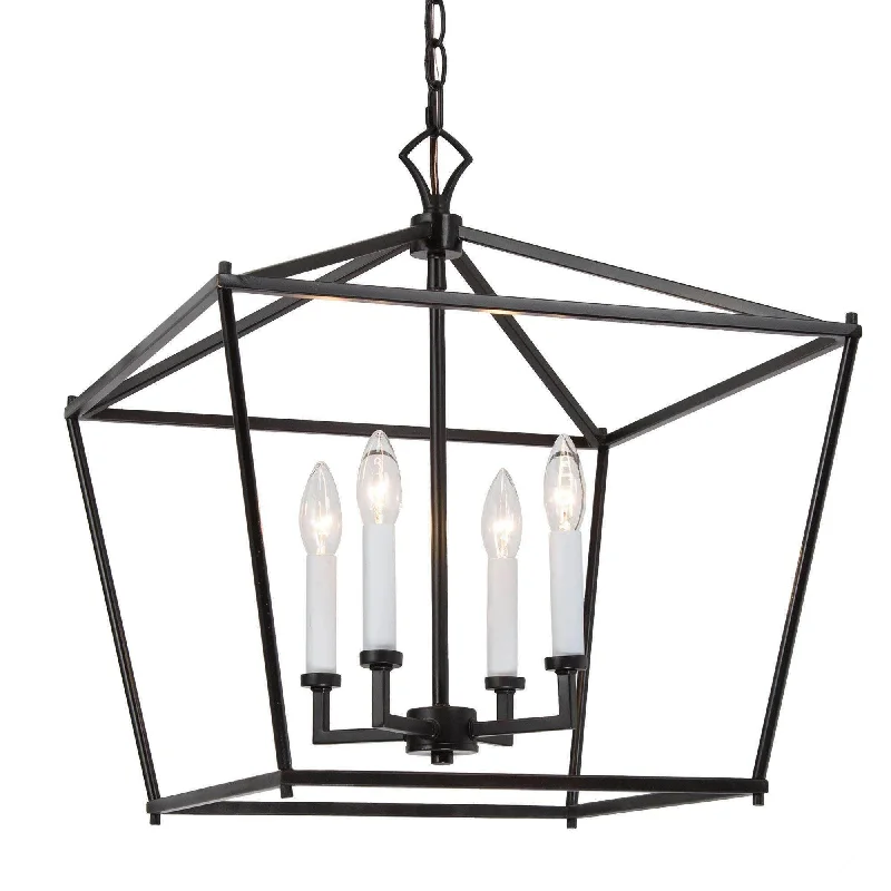 Modern Crystal Chandeliers for Contemporary HomesModern Crystal Chandeliers for Contemporary Homes4-Light Black Lantern Cage Chandeliers