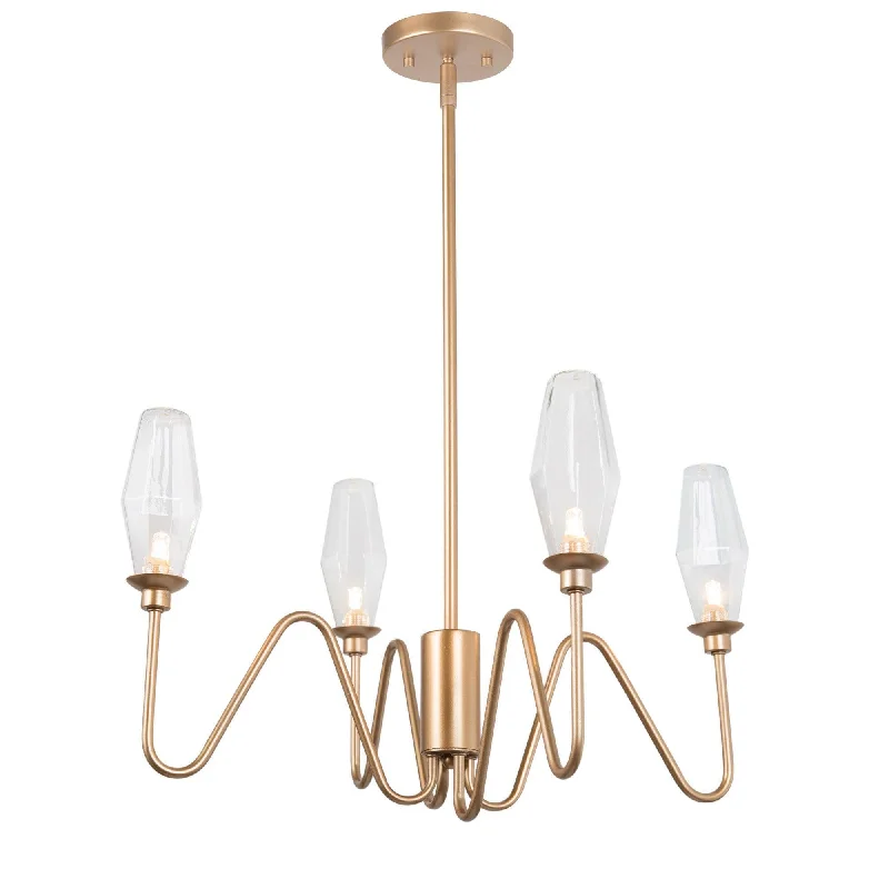 Small Chandeliers for Compact RoomsSmall Chandeliers for Compact Rooms4-Light Gold Chandeliers with Glass Shades