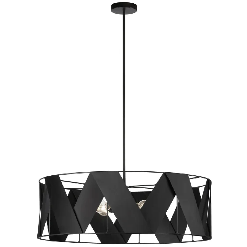 Industrial Iron Chandeliers for Loft - Inspired SpacesIndustrial Iron Chandeliers for Loft - Inspired Spaces4 Lights Incandescent Chandelier, MB w/ BK Ribbon