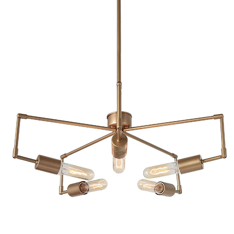 Small Chandeliers for Compact RoomsSmall Chandeliers for Compact Rooms5-Light Modern Adjustable Sputnik Chandeliers Gold