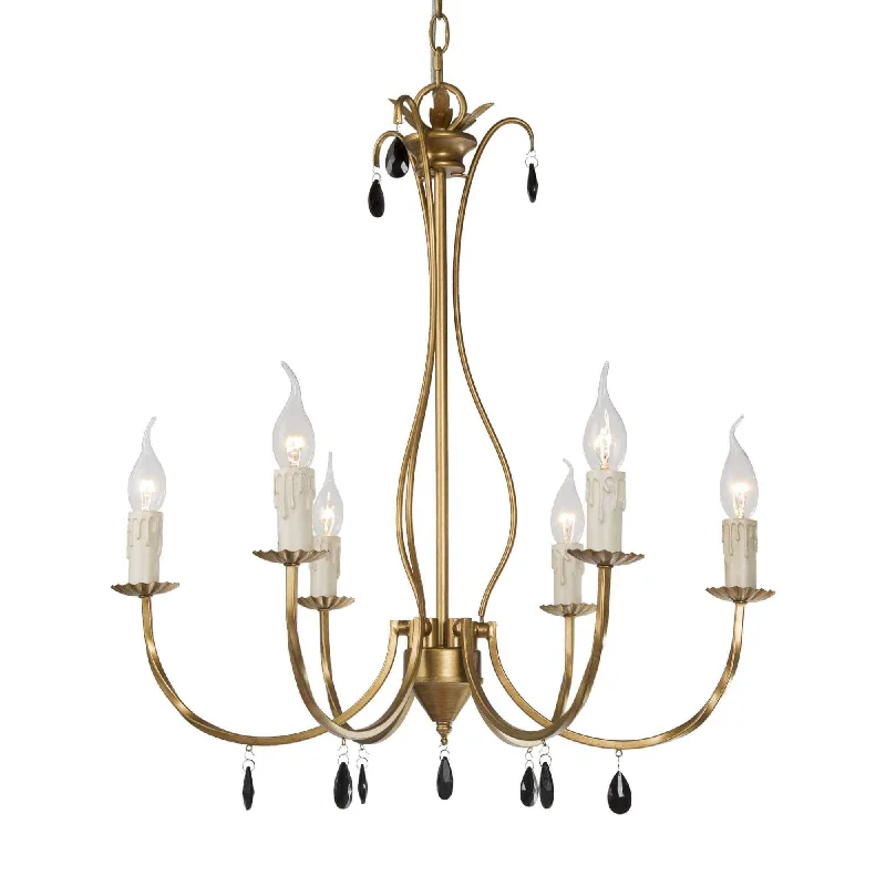 Chandeliers for Dining Rooms to Set the Mood for MealsChandeliers for Dining Rooms to Set the Mood for Meals6-Light Gold Candlestick Chandeliers