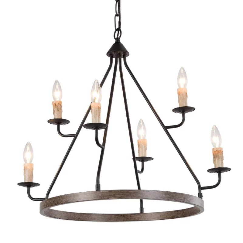 Chandeliers with Sputnik - Style Design for a Futuristic VibeChandeliers with Sputnik - Style Design for a Futuristic Vibe6-Light Wagon Wheel Chandelier Faux Wood Finish