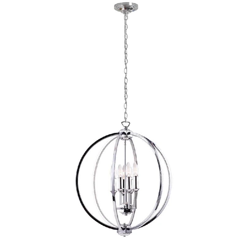 Chandeliers with Colored Glass for a Splash of ColorChandeliers with Colored Glass for a Splash of Color6 Lights Chandelier, Polished Chrome w/Jewelled Accents
