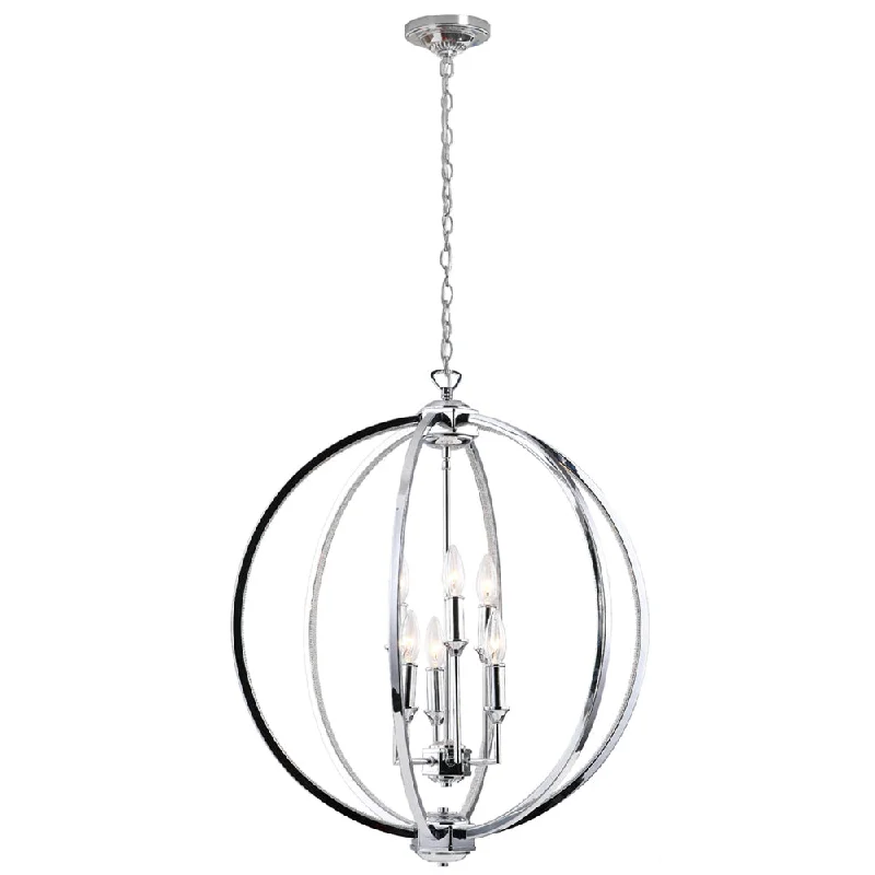 Chandeliers with Dimmable Lights for Ambiance ControlChandeliers with Dimmable Lights for Ambiance Control6 Lights Fixture, Polished Chrome w/Jewelled Accents