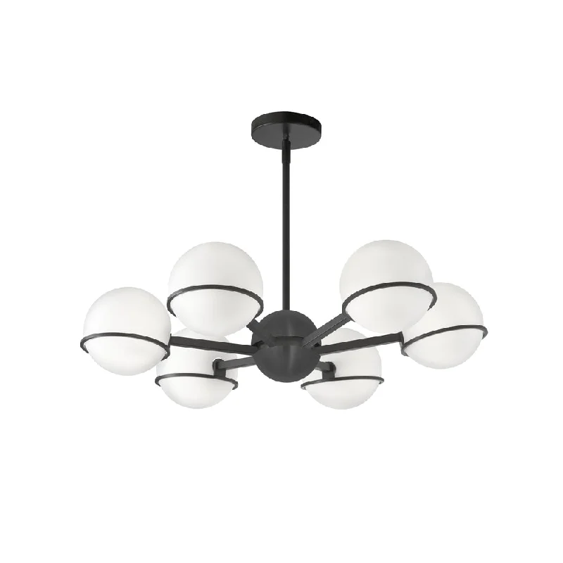 Chandeliers with Venetian Glass for a Luxurious LookChandeliers with Venetian Glass for a Luxurious Look6 Lights Halogen Chandelier, MB with WH Opal Glass