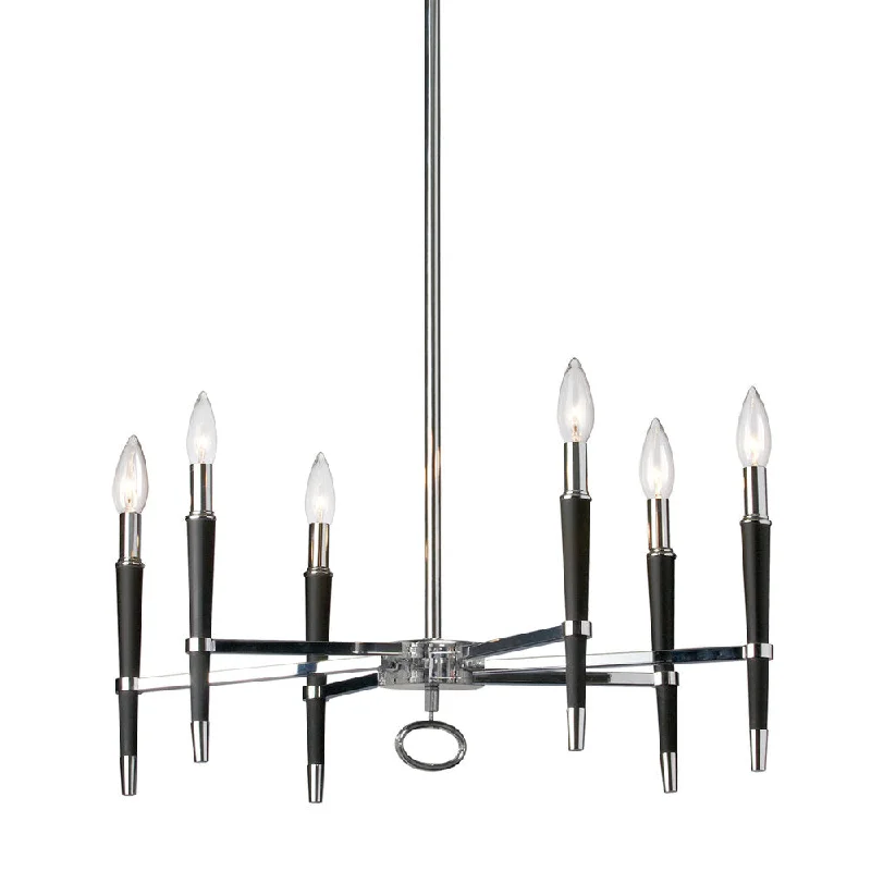 Chandeliers for High Ceilings to Fill Vertical SpaceChandeliers for High Ceilings to Fill Vertical Space6 Lights Incandescent Chandelier, PC Finish