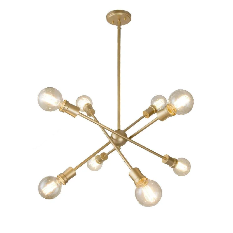 Victorian - Inspired Chandeliers with Ornate DetailsVictorian - Inspired Chandeliers with Ornate Details8-Light Sputnik Gold Chandeliers