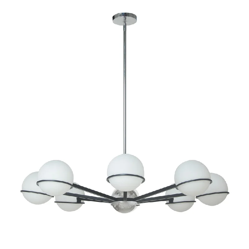 Mini Chandeliers for Adding Charm to Small SpacesMini Chandeliers for Adding Charm to Small Spaces8 Lights Halogen Chandelier, MB/PC with WH Opal Glass