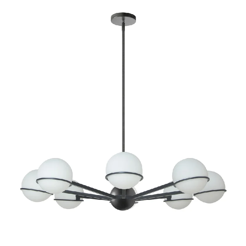 Incandescent Chandeliers for a Warm and Traditional GlowIncandescent Chandeliers for a Warm and Traditional Glow8 Lights Halogen Chandelier, MB with WH Opal Glass
