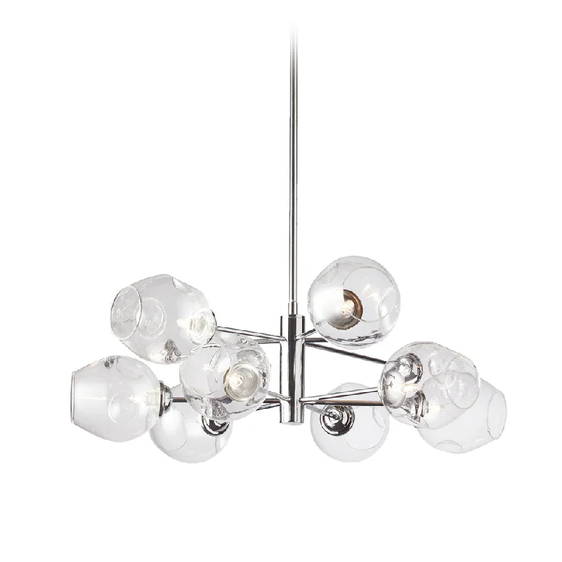 Industrial Iron Chandeliers for Loft - Inspired SpacesIndustrial Iron Chandeliers for Loft - Inspired Spaces8 Lights Halogen Chandelier, PC with Clear Glass