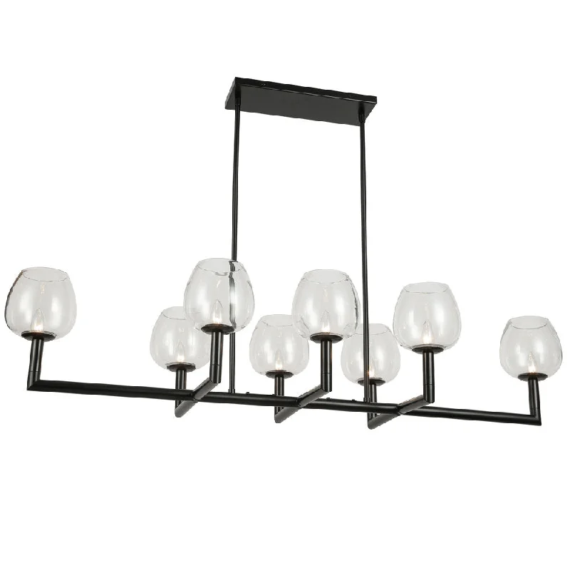 Large Chandeliers for Grand Halls and FoyersLarge Chandeliers for Grand Halls and Foyers8 Lights Horiz Chandelier,  MB w/ CLR Glas
