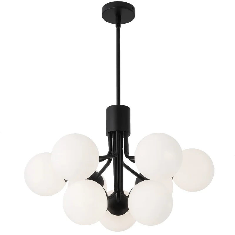 Chandeliers with Dimmable Lights for Ambiance ControlChandeliers with Dimmable Lights for Ambiance Control9 Lights Chandelier, MB Finish w/ Opal Glass