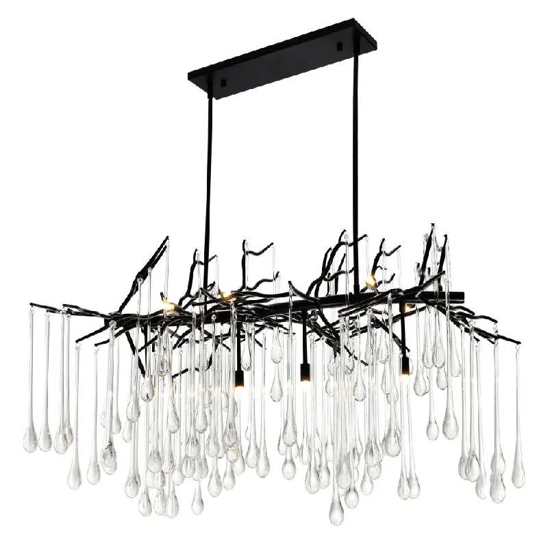 Chandeliers with Metal Frames in Silver FinishChandeliers with Metal Frames in Silver FinishAnita 10 Light Chandelier With Black Finish