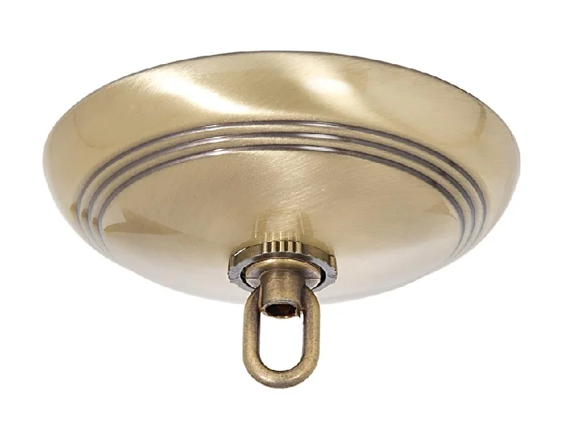 Chandeliers with Metal Frames in Bronze FinishChandeliers with Metal Frames in Bronze FinishAntique Brass Screw Collar Ribbed Canopy Kits