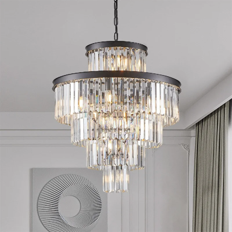 Chandeliers with Metal Frames in Copper FinishChandeliers with Metal Frames in Copper FinishBlack Luxury Crystal Chandelier