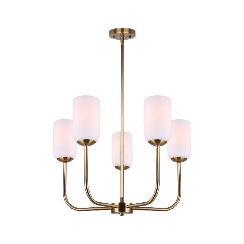 Chandeliers with Metal Frames in Bronze FinishChandeliers with Metal Frames in Bronze FinishNovalee 5-Light Chandelier