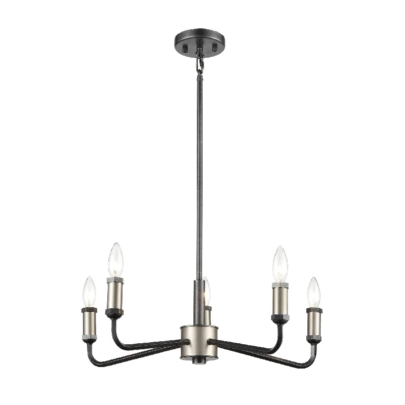 Mini Chandeliers for Adding Charm to Small SpacesMini Chandeliers for Adding Charm to Small SpacesCortlandt 5-Light Chandelier in Gray Iron ELK Lighting